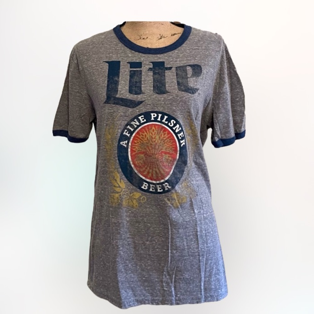Miller high life graphic tshirt cotton blend large